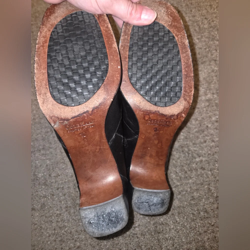 Vintage Cole Haan Womens Boots Sz 10 Mid Calf Leather - Picture 6 of 8